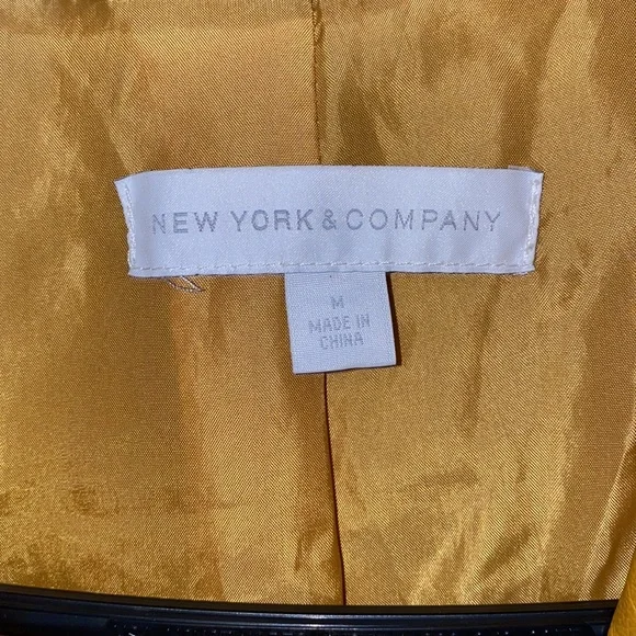 Ny&Co Leather Jacket In Mustard - Picture 2 of 6